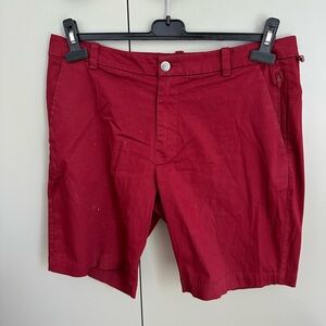 Lululemon Athletica Red Flat Front Shorts